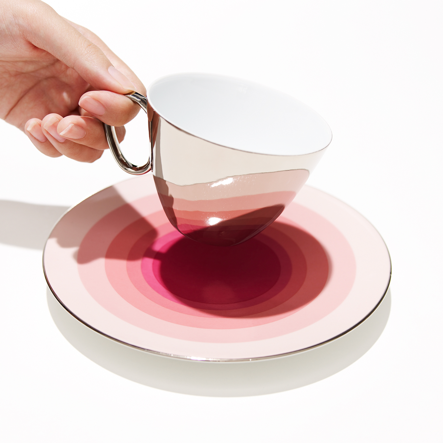 Luycho Tazza Con Piattino Inclinato E Specchio, Forma Orso Polare, 330 Ml, Tazza Da Colazione Originale E Girevole - 2